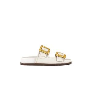 Schutz 'Enola Sporty' White Leather Sandal Size 6.5